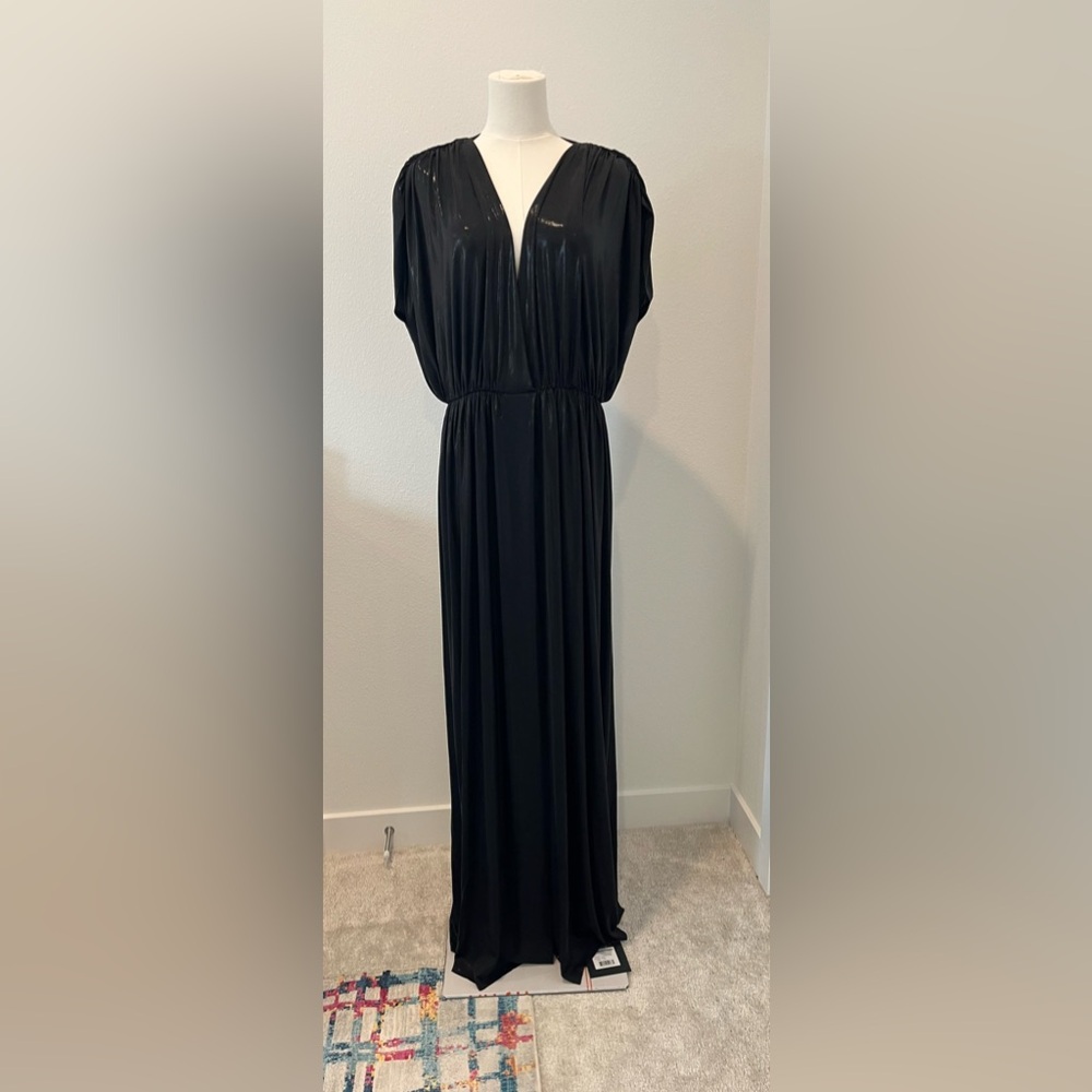 Norma Kamali Size:L/40 Women Cardigan Button Athena Gown Black Pockets